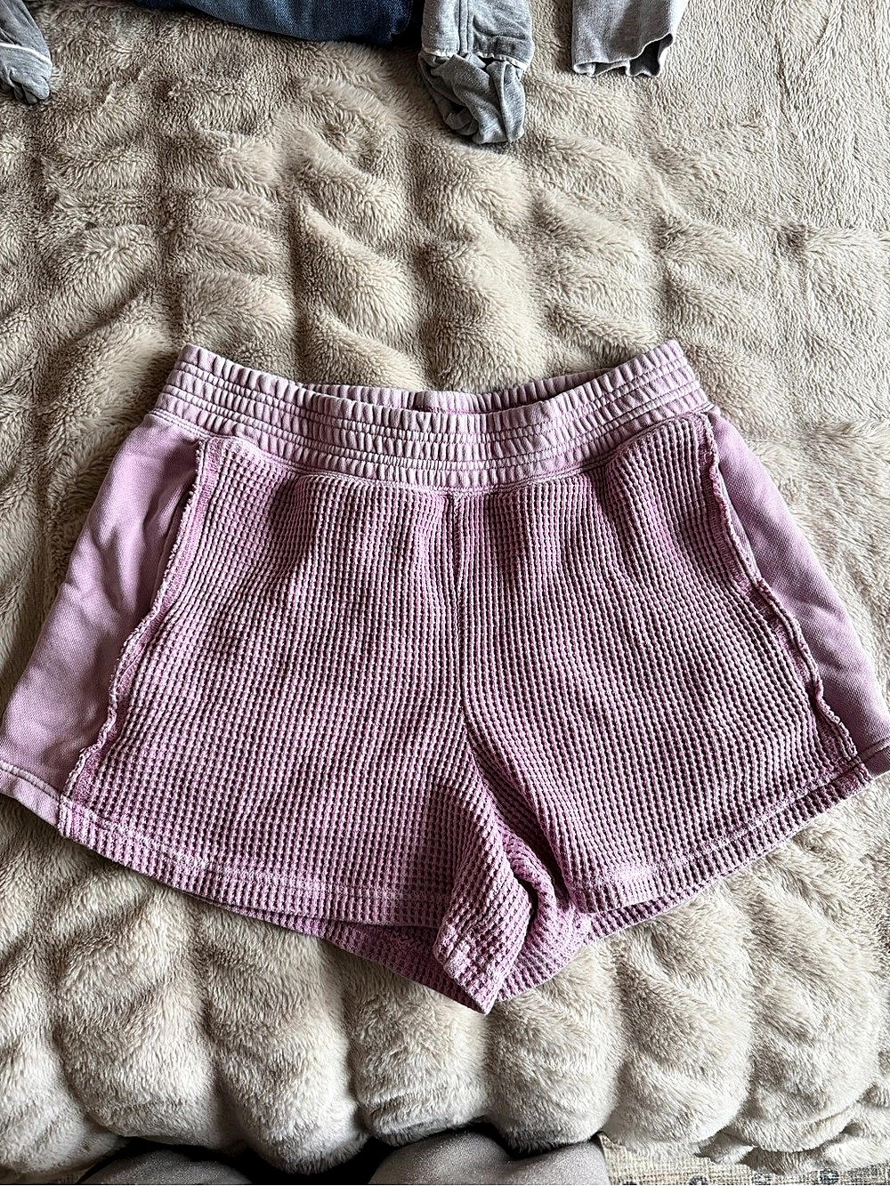 Aerie Waffle Short Pink Knit Shorts Medium